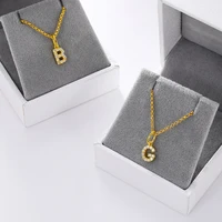 D Color Moissanite Diamond Tiny Letters Initial Pendant Necklace Real 925 Sterling Silver Simulated Diamond Moissanite For Women - Image 6