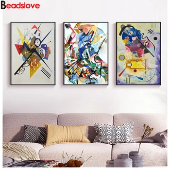 

diamond embroidery 3 Pieces,5d diy diamond painting full square round drill mosaic diamonds Vintage Abstract art Multi Panel