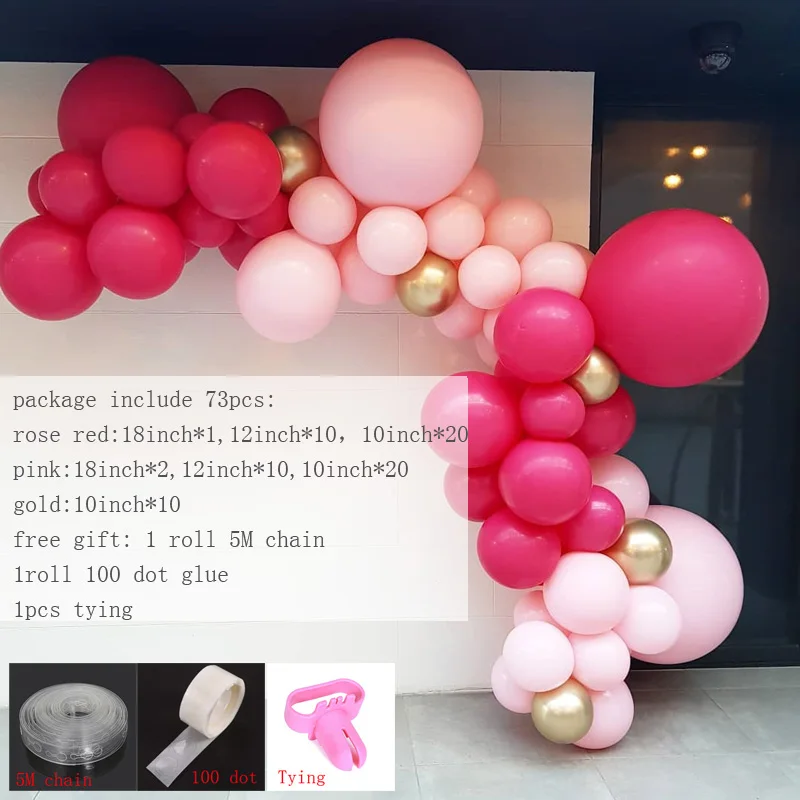 Пастельный розовый Макарон Шар АРКА гирлянда набор белый свадебный душ Вечерние Декорации воздушные шары-гирлянды детский душ - Цвет: set 1