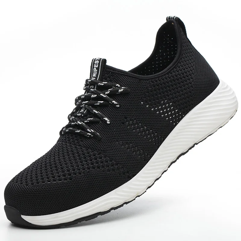 

new arrival men fashion breathable steel toe caps work safety shoes summer worker shoe platform security boots protect footwear