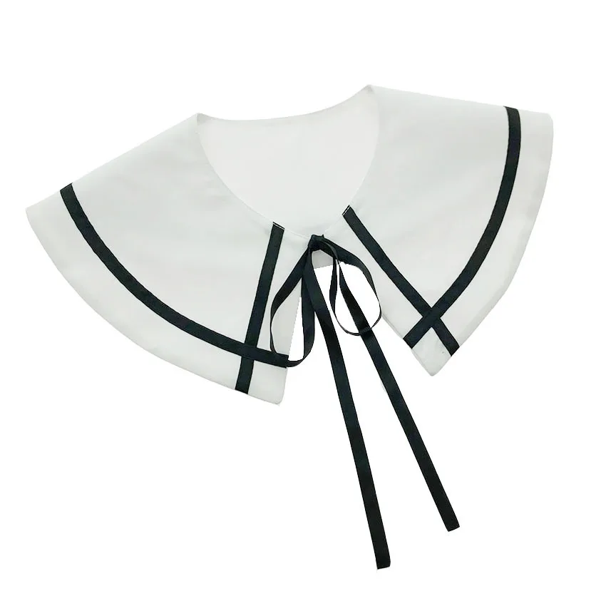 

Womens Fake Collar Shoulder Wrap Formal Dress White Half Shirt Detachable Lapel Necklace False Collars Neckwear Accessories
