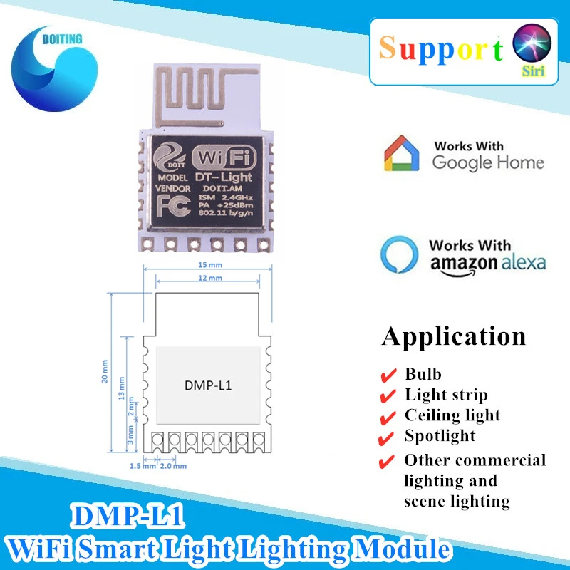 Módulo WiFi DMP-L1 chip WiFi ESP integrado Módulo WiFi DMP-L1 chip WiFi ESP integrado