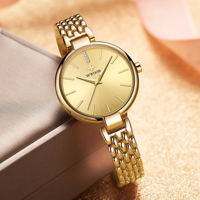 Watches Women Gold Dress Quartz Watch Ladies Brand Fashion Waterproof Bracelet Wrist Watch Female Clock Relogio Feminino