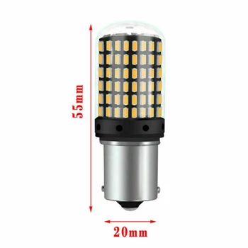 

1156 BA15S 3014 144SMD Turn Signal Light Amber Replacement Exterior Lamp