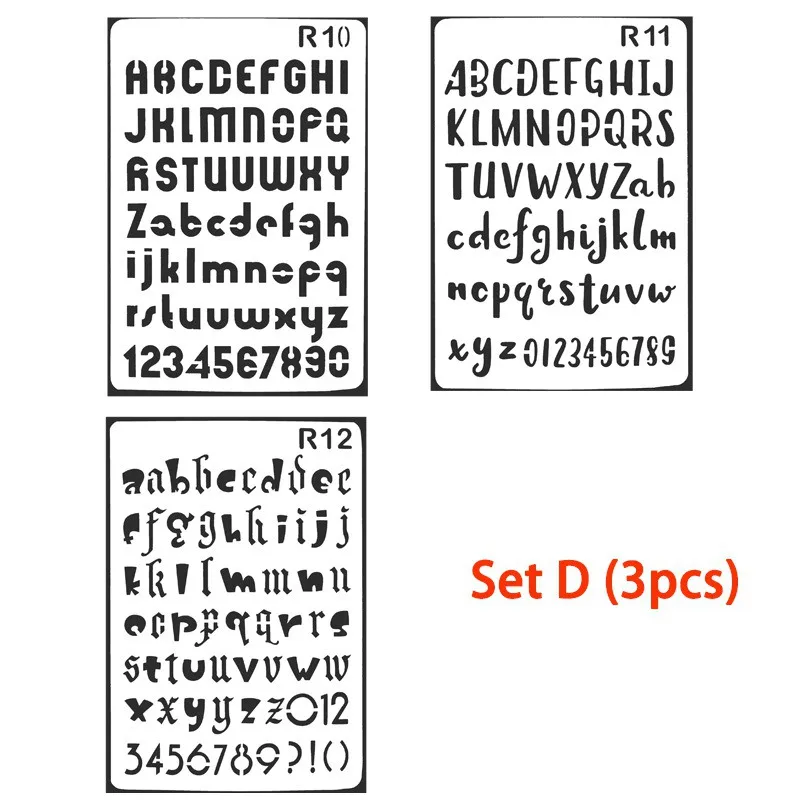 DIY Craft Layering Stencils Template For Walls Painting Scrapbooking Stamping - Цвет: Packing 10-12