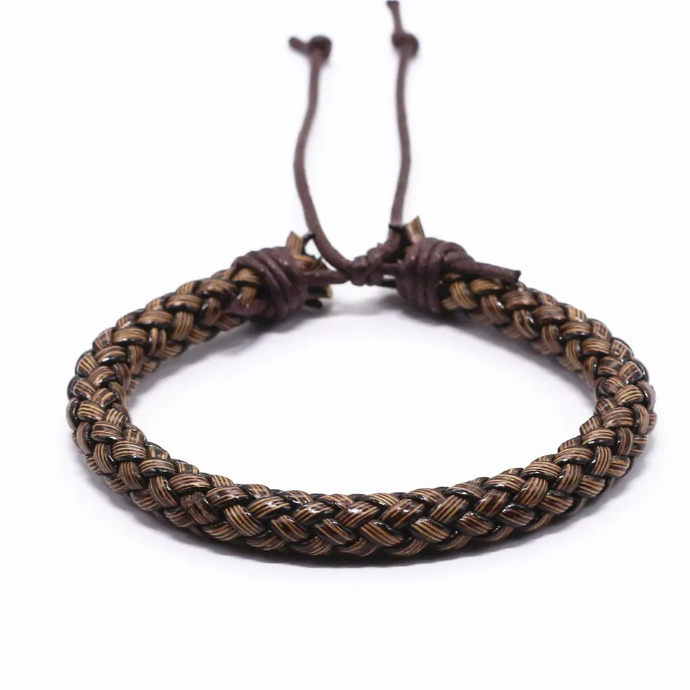 Punk Bohemia Leather Bracelet Men Homme Weave Wrap Bracelets for Women Jewellery Accesorios Mujer Pulsera Erkek Bileklik Bijoux