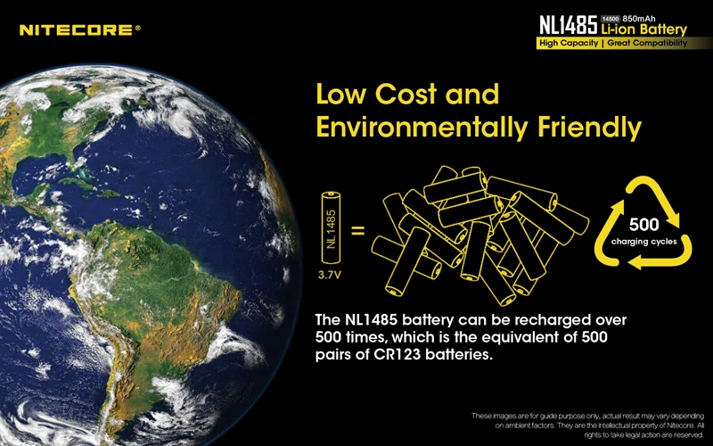 Nitecore NL1485 850mAh Protected Li-ion Battery 14500 (12)