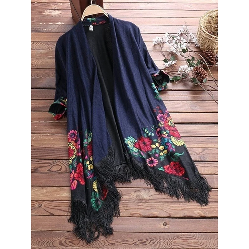 dark blue Новинка, Фиолетовый Длинный Кардиган с длинным рукавом, верхняя одежда для женщин и женщин - Цвет: dark blue