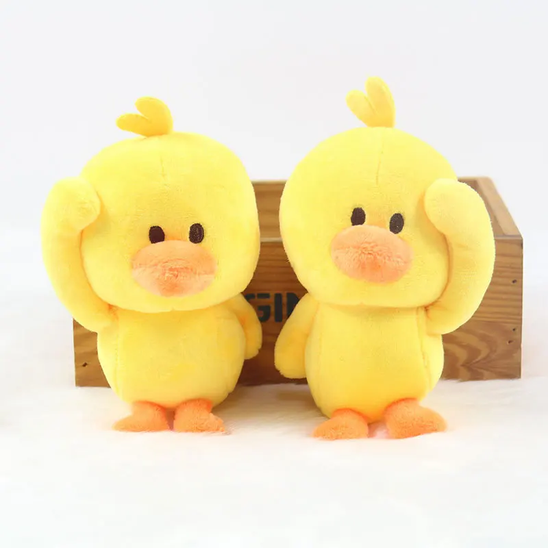 

new Funny little yellow duck Pendant cute exquisite keychain popular Bag decoration soft Soothing doll couple christmase gift