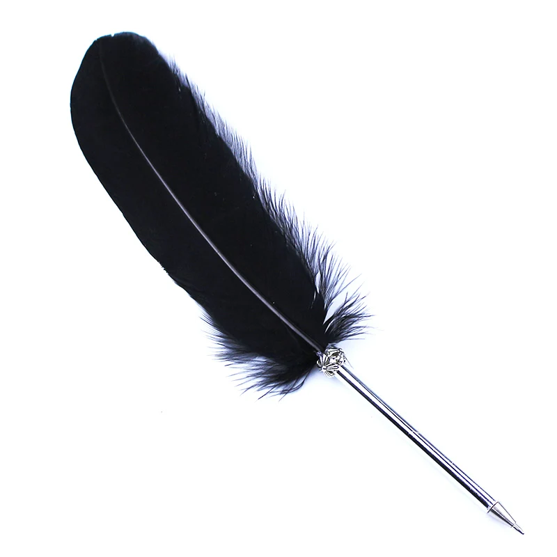 Buy Quill Pen White Ostrich Feather Signing Pen Wedding Reception Guest - View #8