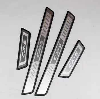 

For CX-5 2017 2018 Original Door Sill Scuff Plate Welcome Pedal Protection Stainless Steel Car Accessories fast safe ship