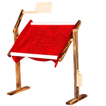 

Adjustable Solid Pine Wood Cross Stitch Rack Wooden Shelf Desktop Cross Stitch Embroidery Frame China Cross Stitch Tool
