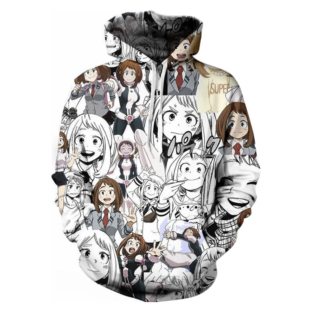 Мой герой 3D Толстовка OCHACO URARAKA haku химико Тога Todoroki шото толстовки с капюшоном