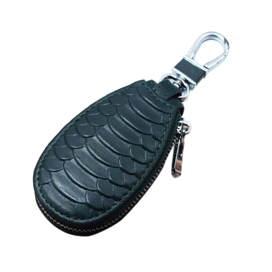 army green Унисекс из натуральной кожи держатели ключей от автомобиля ключница модные туфли со змеиным узором дома брелок для ключей бумажник для Unisex из натуральной кожи - Цвет: army green