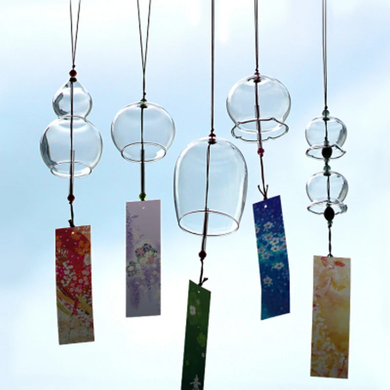 Colorful Glass Wind Chime Handmade Crafts Creative Scene Layout Blank DIY Bookmark