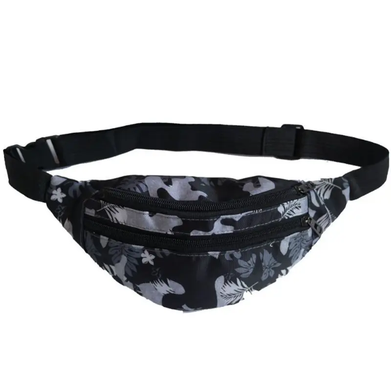 

2019 New Style Canvas Printed Camouflage Plaid INS Men Outdoor Sports Running Casual Mobile Phone Waist Bag Chest Pack