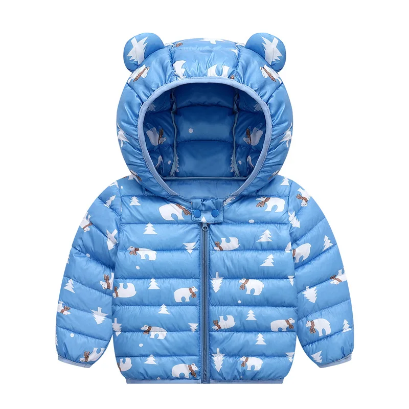 Blue Пальто детское;Пальто для малышей девочка; распашонки для новорожденных года; осенне-зимние куртки для новорожденных; детская куртка; теплая верхняя одежда; пальто для девочек; Одежда для куртка для малыша - Цвет: Blue