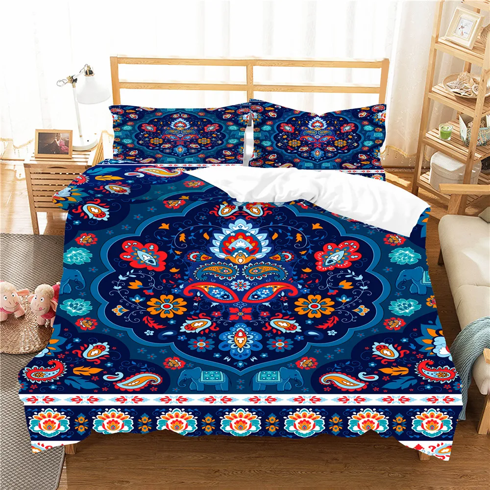 

Comforter Bedding Sets Bosnian Style Duvet Cover Home Textiles with Pillowcase King Queen Size Bed Linens Coverlet