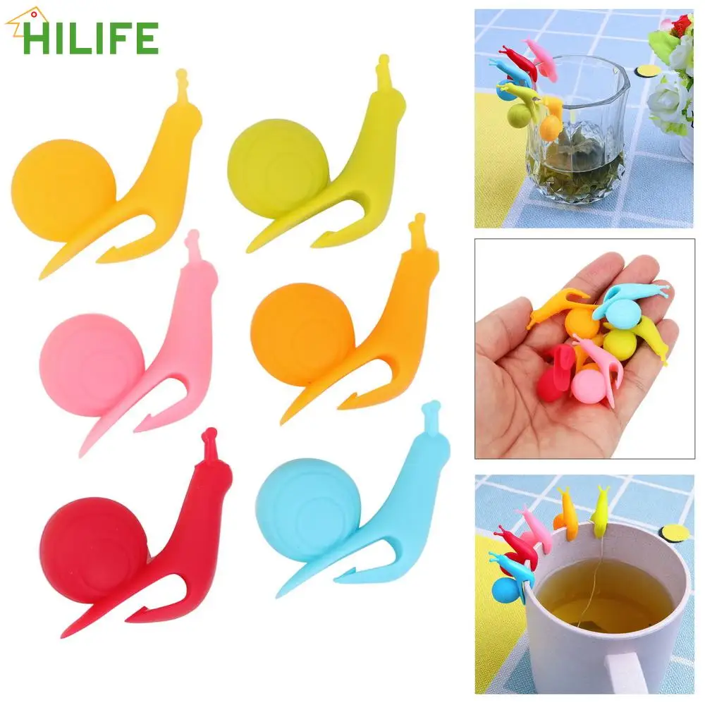 Silicone Tea Bag Holder Snail Shape Hanging Tool Cup Decoration