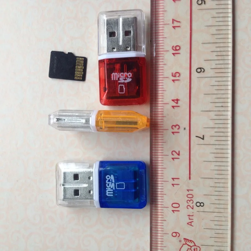Transparent Mini USB 2 0 Card Reader for Card MS Micro TF Card Adapter Plug and 3