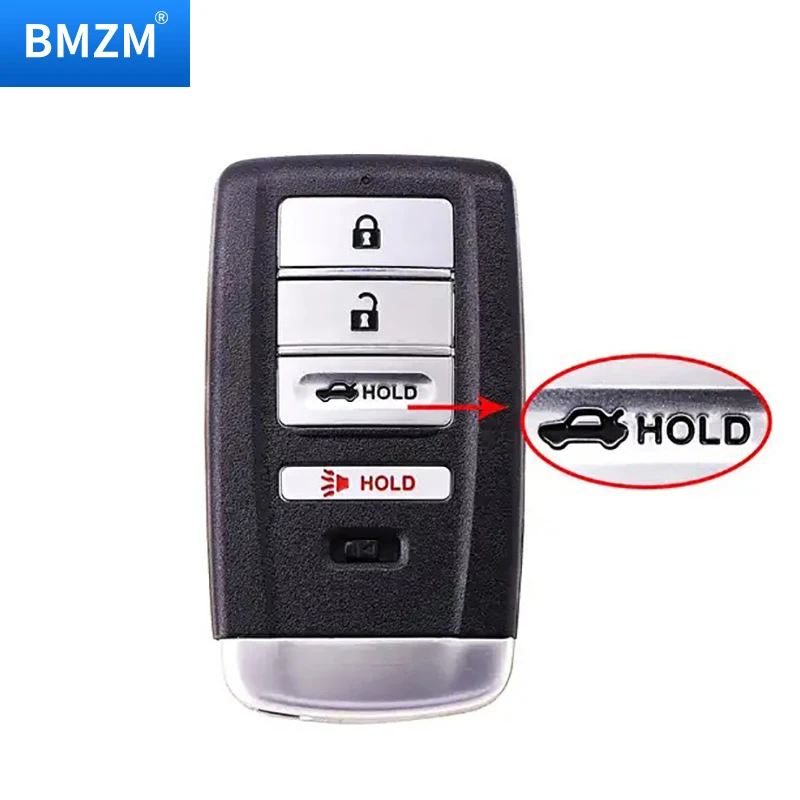 BMZM 3 + 1 кнопка умный дистанционный Автомобильный ключ костюм для Acura 2015 2019 ILX RLX TLX с