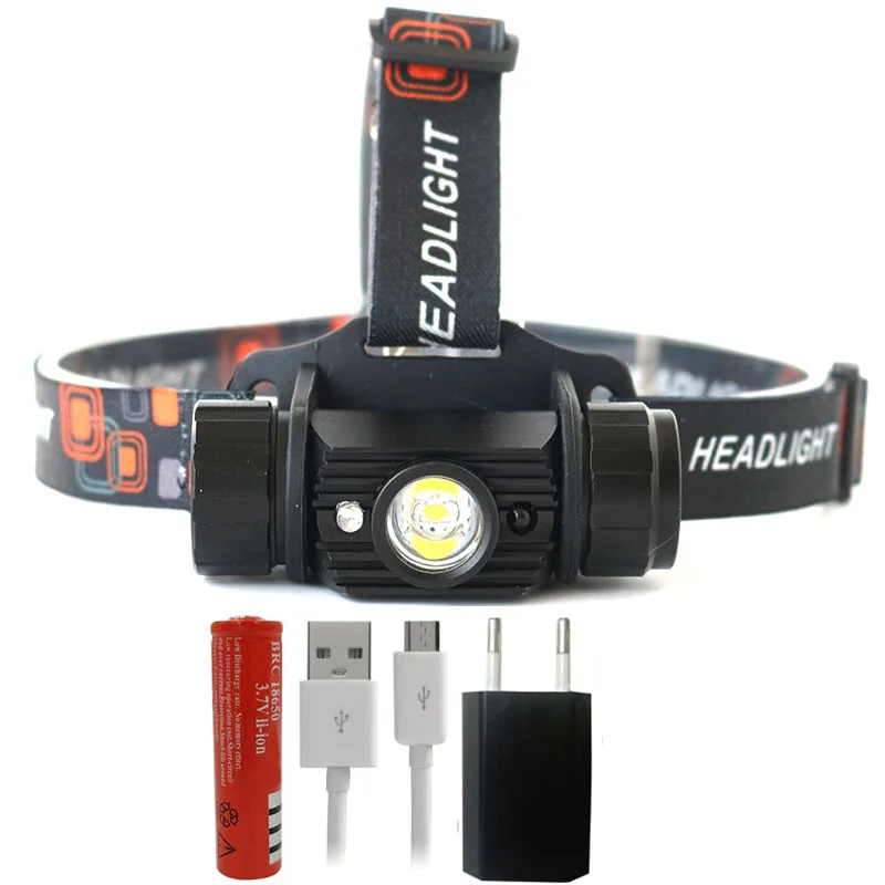 Package C Litwod Z20 Mini IR sensor фара Индукционная Usb Перезаряжаемый Фонарь налобный фонарик Головной фонарь на 18650 аккумулятор - Испускаемый цвет: Package C