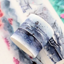 Coloffice креативная оригинальная маленькая свежая китайская стильная васи лента настольная наклейка лента DIY альбом декоративная лента 4 см* 5 м 1 шт