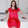 Large Size 4XL Home Comfortable Women Sleepwear Female Ice Silk Satin Nightgown Sleeping Dress Long Ladies Nightwear Night Shirt ► Photo 3/6