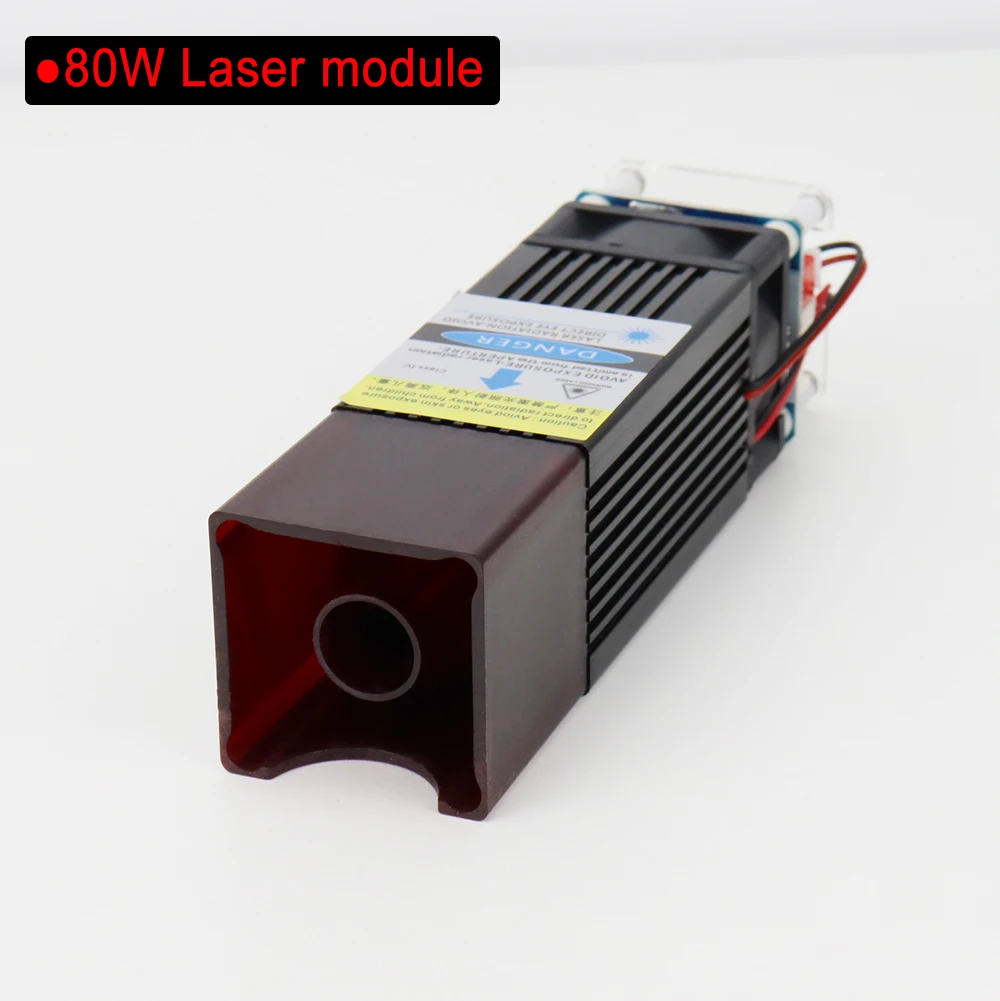 ZBAITU 30W/40W/80W Laser Module Laser Head, Built-in FAC, High-power Cutting and Engraving, Engraving Stainless Steel woodworking boring machine