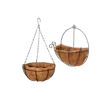 

2 Pcs 30CM Half Ball Shape Coconut Flowerpot Liner Cushion Pot Mat Creative Coconut Plant Base Pad Flowerpots Bottom
