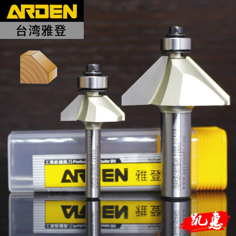 Taiwan Yaden Woodworking Tools Electric Wood Milling Trimming Machine Milling Cutter Woodworking 45° Angle Knife Chamfering Knif
