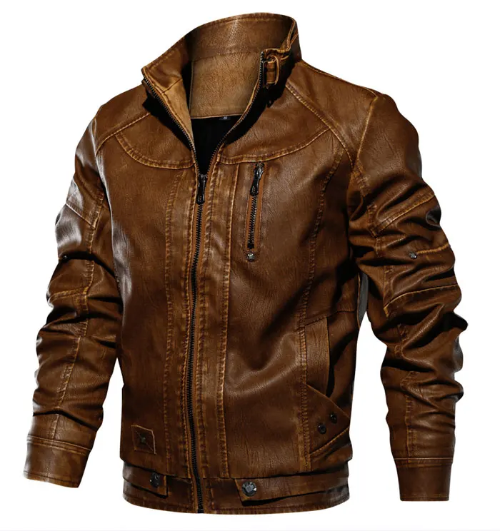 Брендовая тактическая мужская куртка из искусственной кожи, европейский размер, S-XXL, стоячий воротник, мотоциклетная кожаная куртка, Мужская куртка, jaqueta de Couro, Прямая поставка