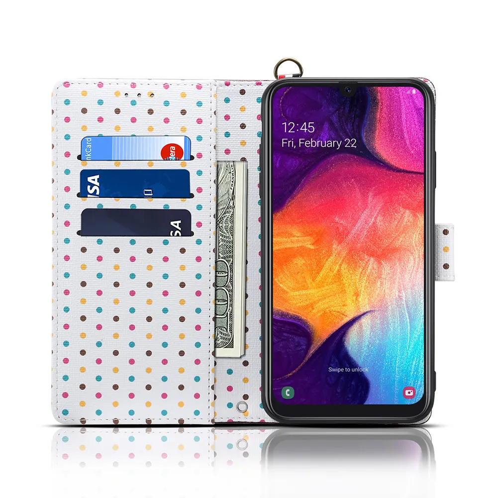 Волна с принтом в виде пятиконечных откидной Чехол-кошелек с подставкой для samsung Galaxy S10 плюс S10-5G S10Lite S10E A20 A30 A40 A50 A60 A70 A20E Note 9 10 Pro A750 A9