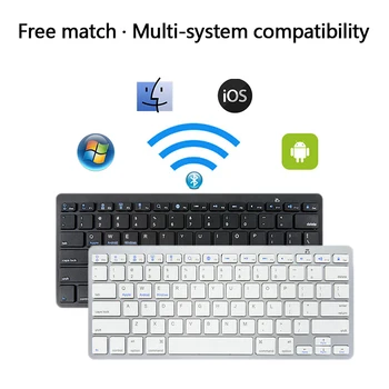 

Ultra-Slim Bluetooth Wireless Keyboard For Iphone Ipad Android Tablet Win PC Other Bluetooth Enabled Devices English Keyboard