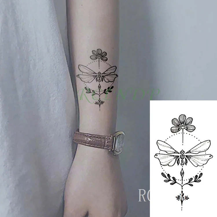 Водостойкая временная татуировка, наклейка 10,5*6 см, Сексуальная Роза, татуировка, цветок для девушек, женские татуировки, наклейка s флэш-тату, поддельные татуировки - Цвет: Темный хаки