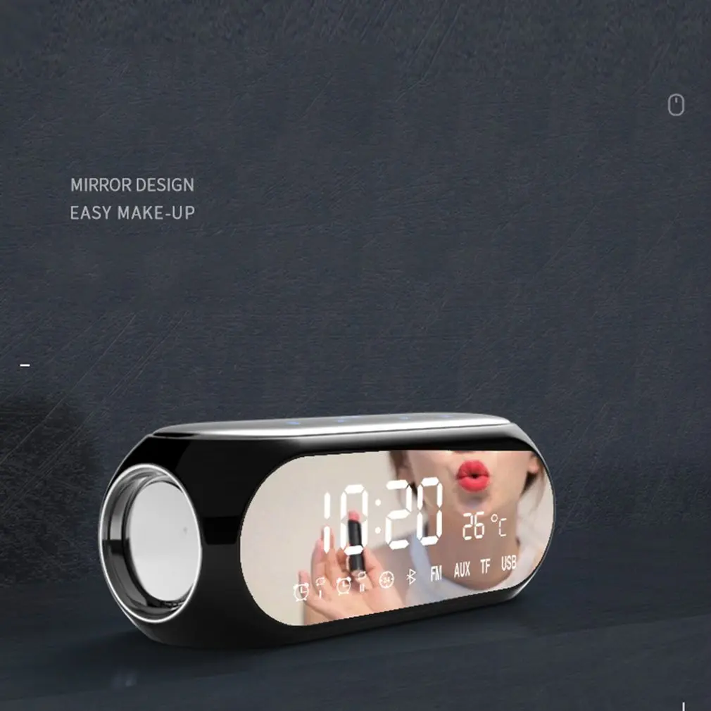 Портативный Домашний Настольный Будильник беспроводной динамик с сенсорной