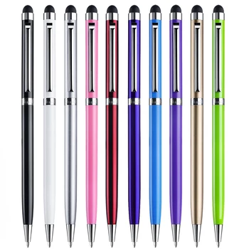 

5pcs 13 colors Universal Capacitive 2in1 Touch Screen Drawing Stylus Pen for iPad 1 2 iPhone Tablet Smartphone Free Custom Logo