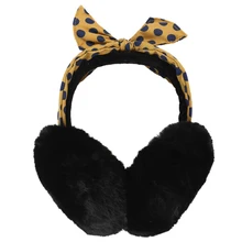 Зимние наушники для женщин и девочек; милые плюшевые теплые наушники из кроличьей шерсти; Мягкая Блестящая повязка на голову для женщин и девочек; наушники