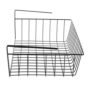 

Metal Iron Cupboard Cabinet Organizer Rack Holder Hanging Under Shelf Storage Basket kitchen tools