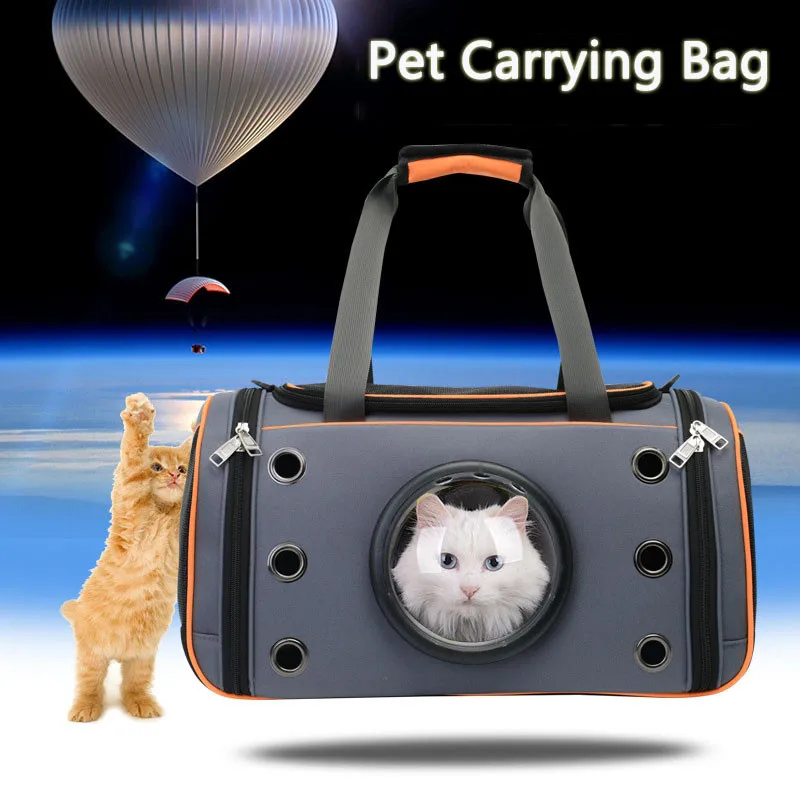 New Pet Dog Space Capsule Shape Breathable Handbag Puppy Carrier Bag Outdoor Travel Shoulder Bag Soft Kennel for Dogs Cats