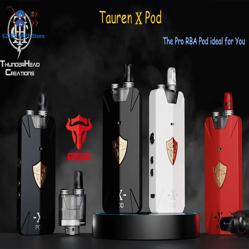 Pod vape оригинальный thc Tauren X Комплект 1000 мАч 25 Вт Встроенный аккумулятор и атомайзер