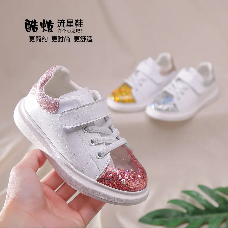 PandaQ/Детские повседневные кроссовки; обувь Meteor для девочек; Zapatos Para Ninos; спортивные белые брендовые модные теннисные кроссовки со звездами; Infantil