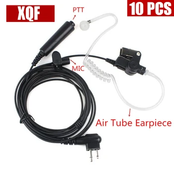 

XQF 10PCS Headset Acoustic Air Tube Earpiece Earphone PTT for Motorola GP88 300 2000 CT150 P040 PRO1150 XTN500 Walkie Talkie
