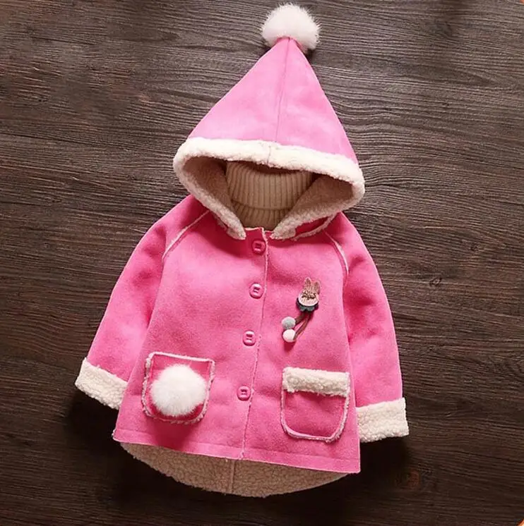 Рождественские осенне-зимние куртки для маленьких мальчиков и девочек; пальто; детская верхняя одежда с капюшоном; детская теплая Милая одежда; кожаные плотные пальто - Цвет: picture color