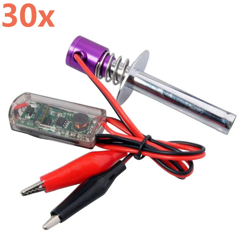 30 шт./лот 80100 6-12V RC модернизированное электронное свечей накаливания стартер поджигатель для HSP 1/10 деталь нитро-двигателя Himoto Redcat RC автомобиль RC Monster Truck