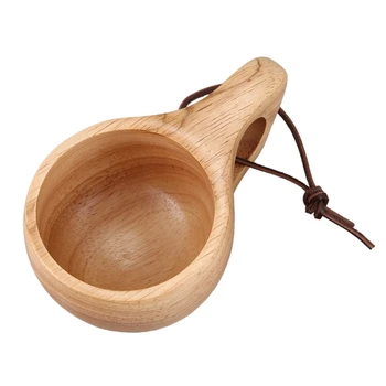 

1 Holes Portable Wooden Coffee Mug,Home Cafe Bar Wooden Cup Coffee Tea Water Cup Drink Fruit Tea Cup,150Ml