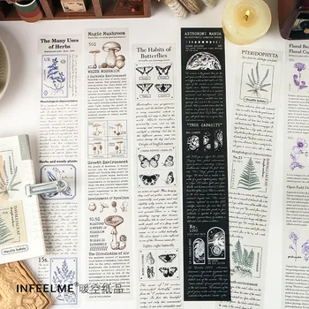 

infeel.me Bright Surface PET Strip Adhesive Tape Natural History Zhi Series Creative Fresh Hand Account Decorative Sticker 6