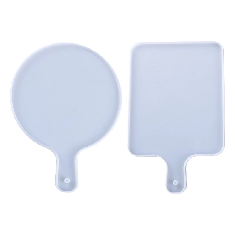 

DIY Crafts Compote Coaster Dinner Plate Crystal Epoxy Resin Mold Making Tool Handle Tray Silicone Mould