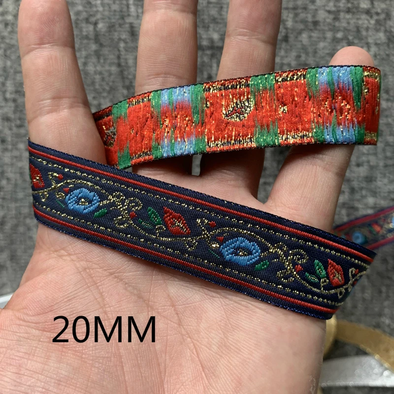 Ribbon Decoration Ribbon Supplies 10YARD 3/4 Inch 20MM Gold And Silver Totem Heart Jacquard Ribbon