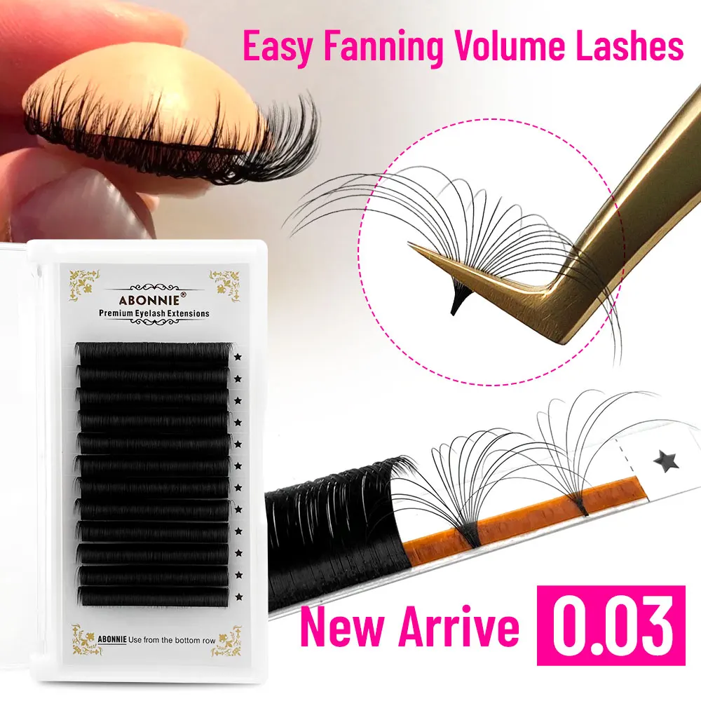 Abonnie 0.03 Fast Blooming Lashes Easy Fanning Mega Volume Lashes